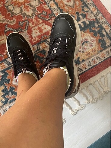 38 Beden siyah Renk Skechers bayan spor