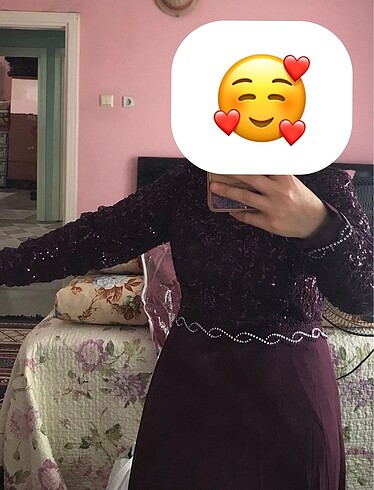 Diğer Mürdüm rengi abiye elbise