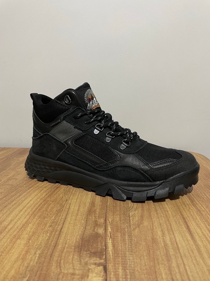 Erkek Siyah Bağcıklı Kauçuk Outdoor Bot orijinal sıfır kutulu - Görsel 2