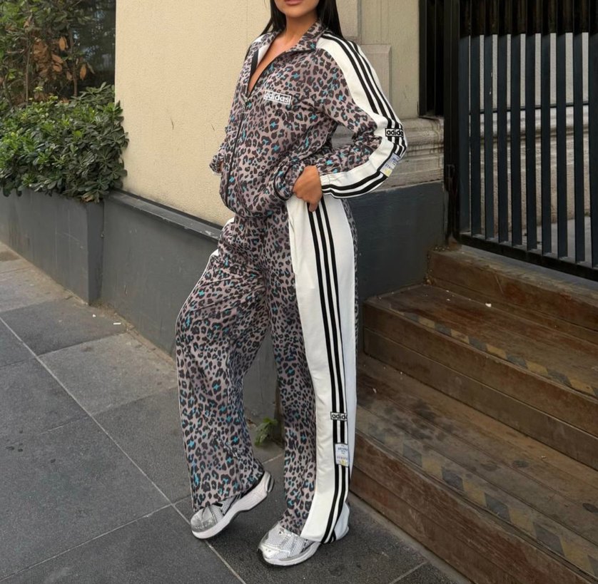 Leopar Desenli Adidas Spor Takım — görsel 2/4