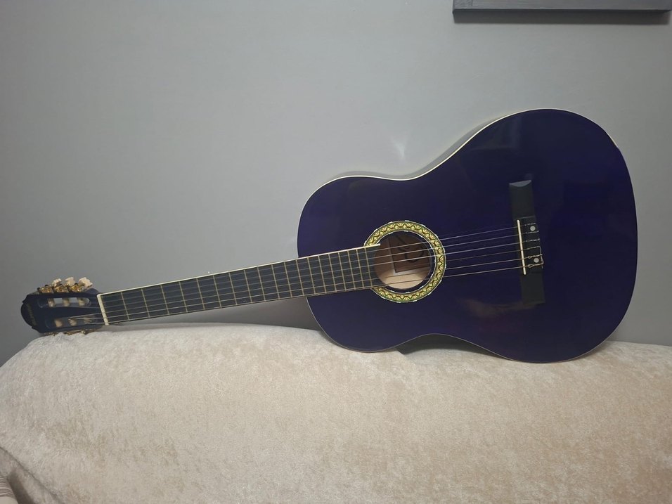 Koyu Mor Klasik Gitar - Görsel 3