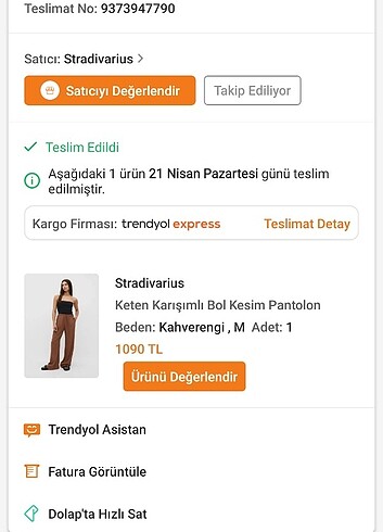 Stradivarius Stradivarius keten pantolon