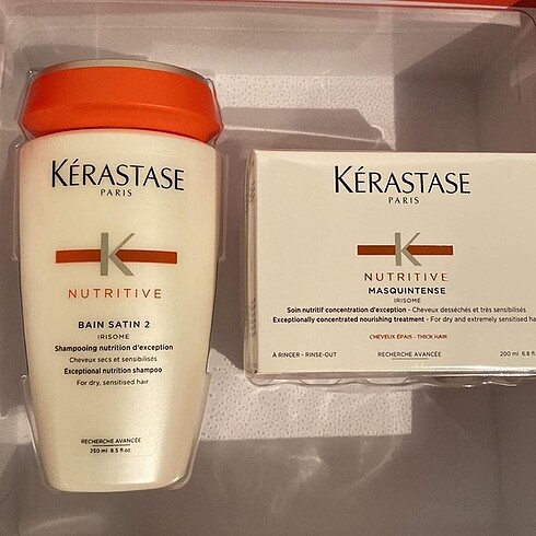 Kerastase şampuan + saç maskesi