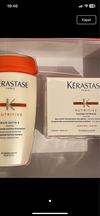 Kerastase maske ve şampuan