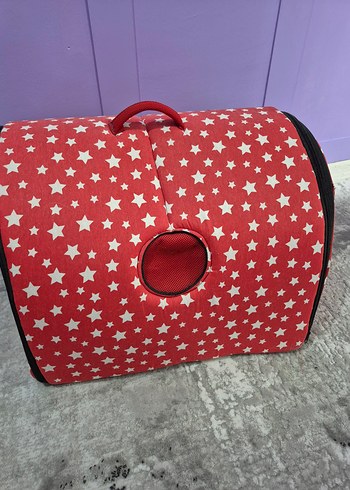 Kırmızı Yıldız Desenli Evcil Hayvan  Evi - Görsel 2