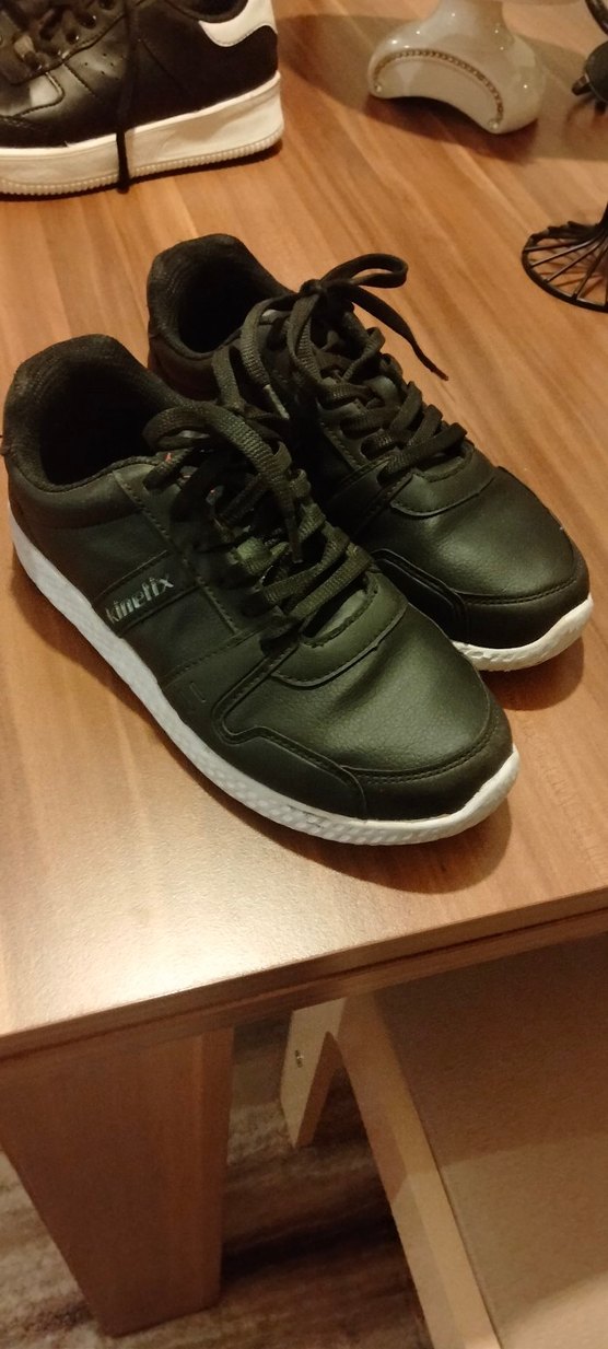 Siyah Bağcıklı Kadın Spor Ayakkabı - Görsel 4