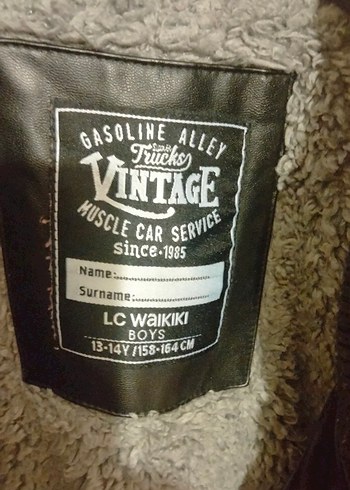 Çocuk Deri Mont - Görsel 7