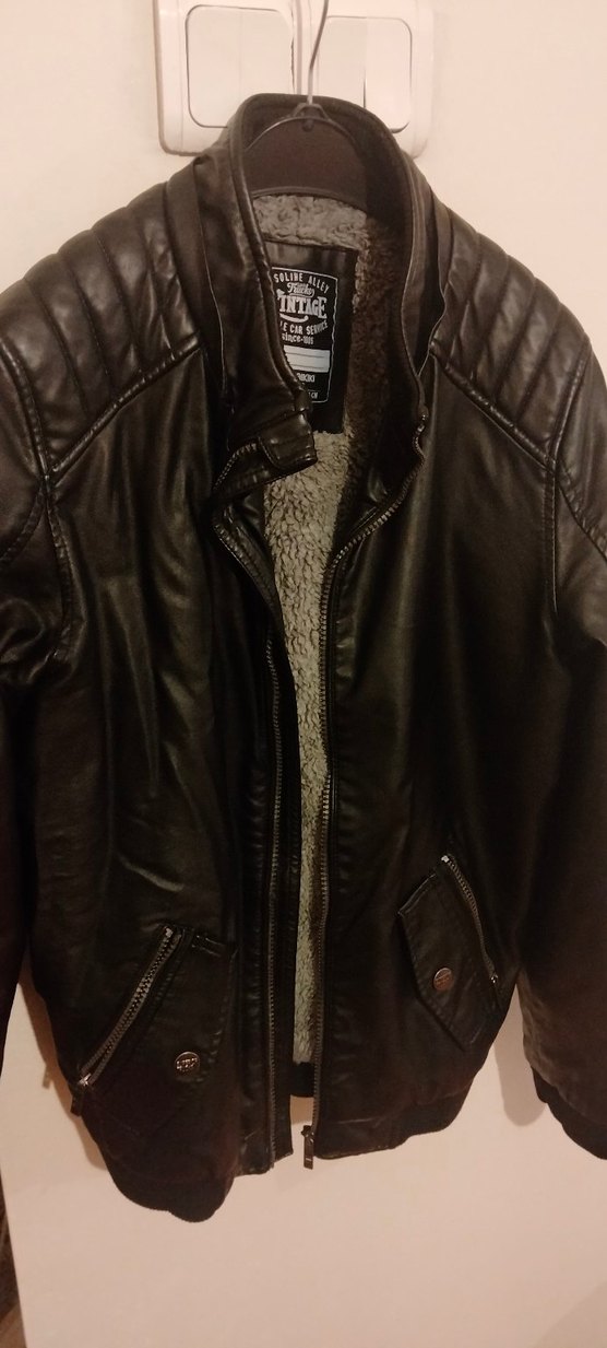 Çocuk Deri Mont - Görsel 4