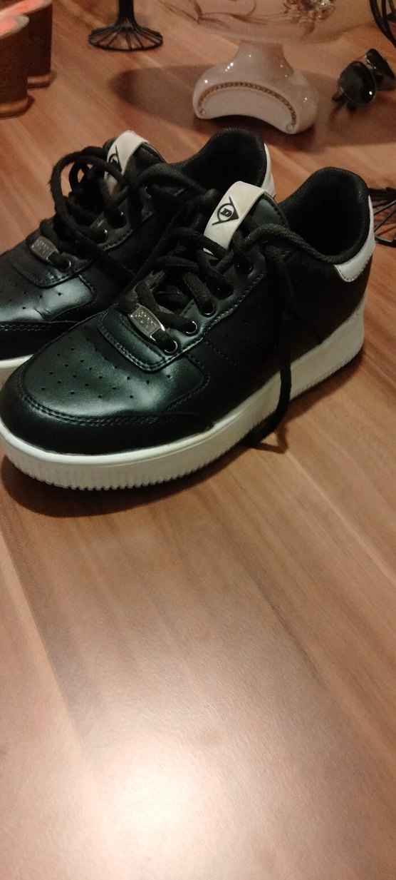 Siyah Bağcıklı Kadın Spor Ayakkabı - Görsel 2