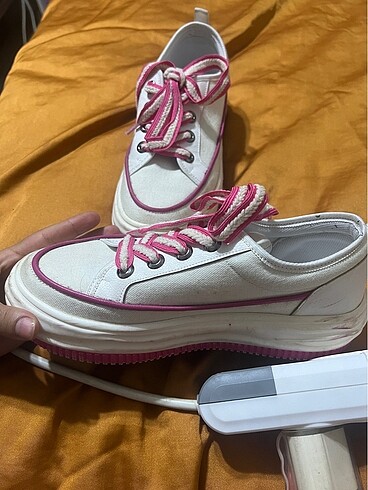 38 Beden PEMBE MARJİN SNEAKER
