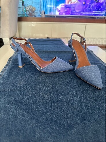 Jean Görünümlü stiletto