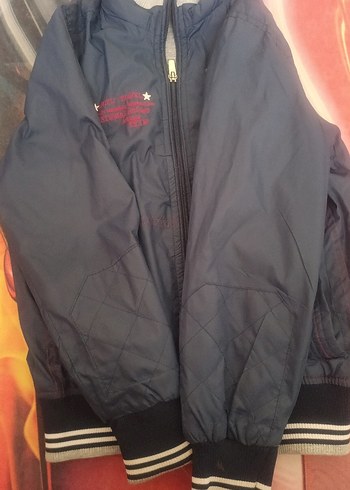 Erkek Çocuk lacivertFermuarlı Sokak Stili Ceket - Görsel 2