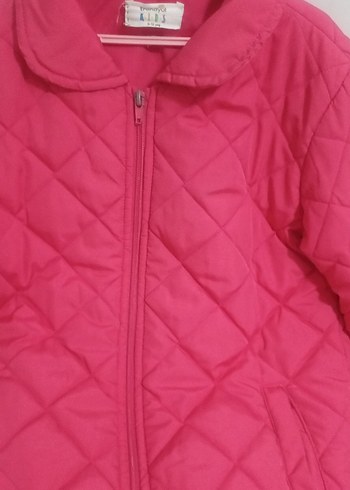 Kız Çocuk Pembe Fermuarlı Mont - Görsel 7