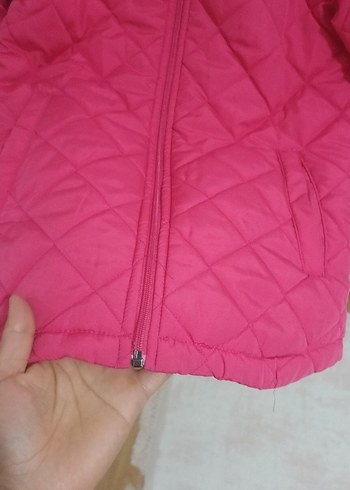 Kız Çocuk Pembe Fermuarlı Mont - Görsel 6