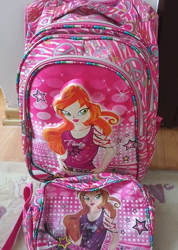 Pembe Çocuk Okul Çantası ve Kalemlik - Görsel 2