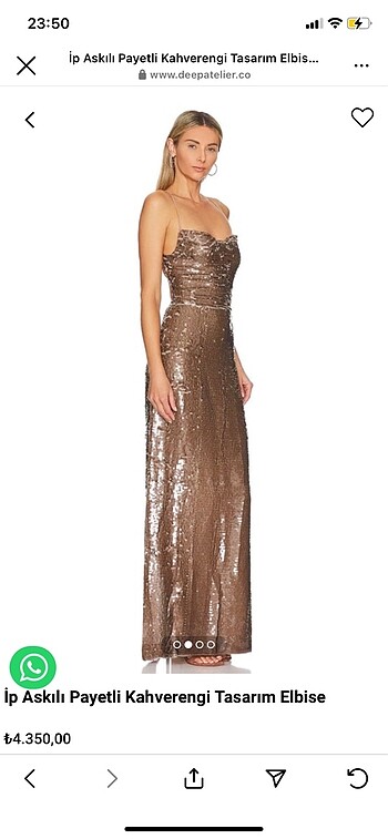 Diğer Deep atalier sırt dekolteli new arrivals elbise