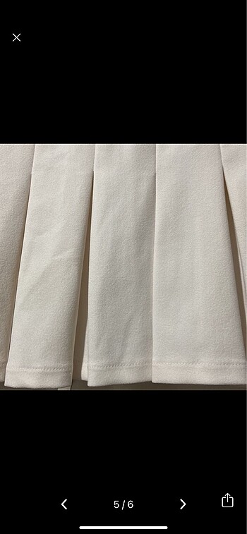 Pilise Beyaz Mini Etek - Görsel 4