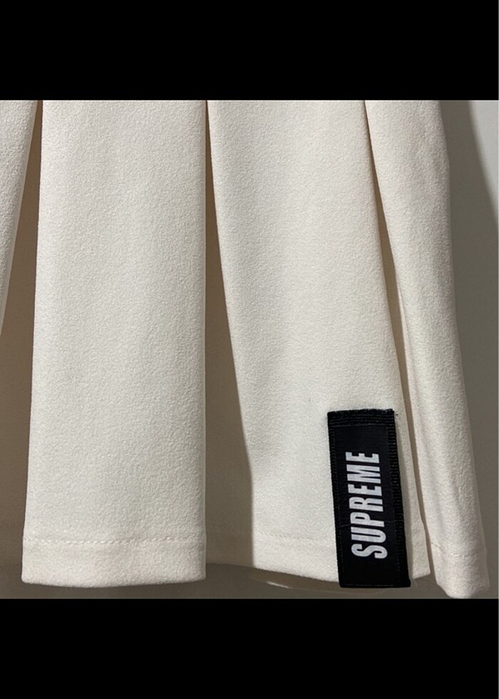 Pilise Beyaz Mini Etek - Görsel 2