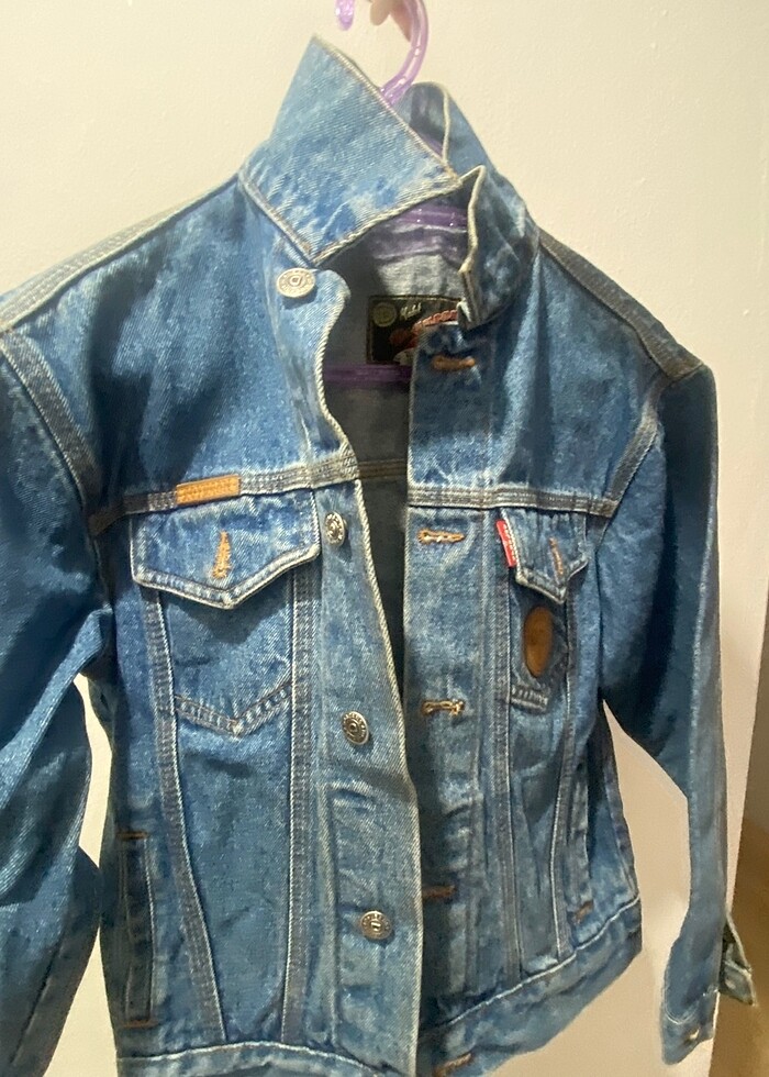 VİNTAGE KOT CEKET - Görsel 4