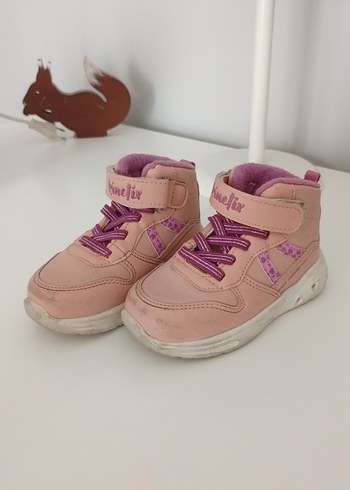 Kız Çocuk Pembe Cırt Cırtlı Spor Ayakkabı - Görsel 2