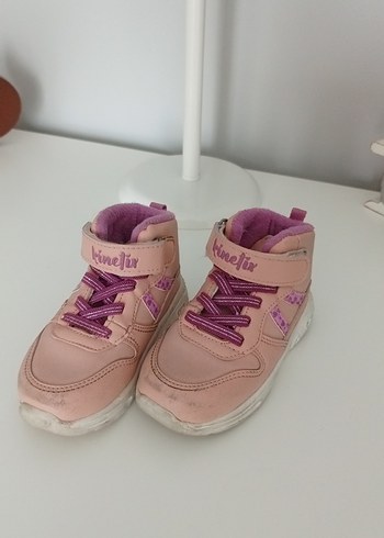 Kız Çocuk Pembe Cırt Cırtlı Spor Ayakkabı - Görsel 3