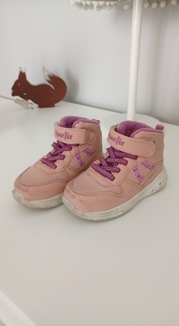 Kız Çocuk Pembe Cırt Cırtlı Spor Ayakkabı - Görsel 2