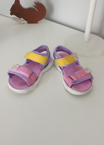 Kız Çocuk Pembe Renkli Cırt Cırtlı Sandalet - Görsel 4