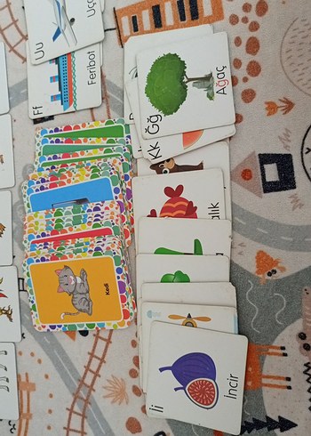 Beden Renk Çok Renkli Eğitim Kartları