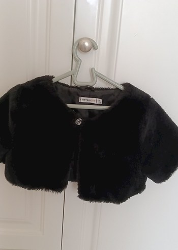 Kız Çocuk Siyah Kürklü Bolero - Görsel 2