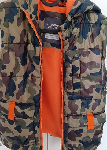Erkek Çocuk Kamuflaj Fermuarlı Kapüşonlu Yelek - Görsel 3