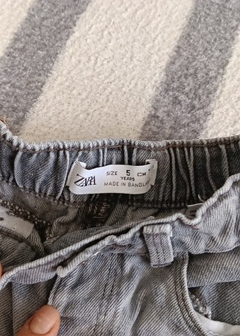 Gri Zebra Desenli Erkek Çocuk Kot Pantolon - Görsel 4