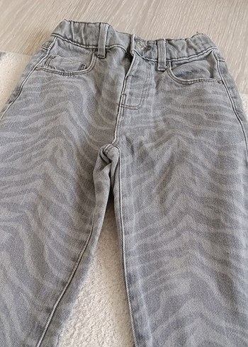 Gri Zebra Desenli Erkek Çocuk Kot Pantolon - Görsel 3