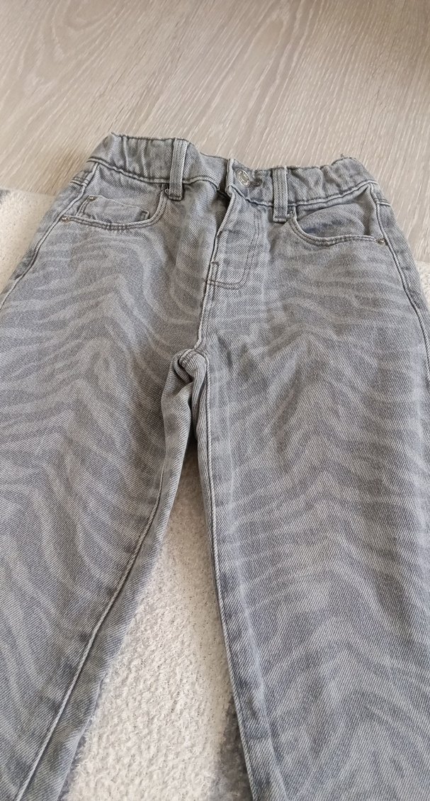 Gri Zebra Desenli Erkek Çocuk Kot Pantolon - Görsel 3