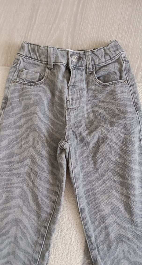 Gri Zebra Desenli Erkek Çocuk Kot Pantolon - Görsel 2