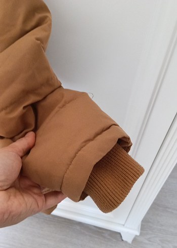 Düğmeli Koyu Kahverengi Erkek Çocuk Mont - Görsel 5