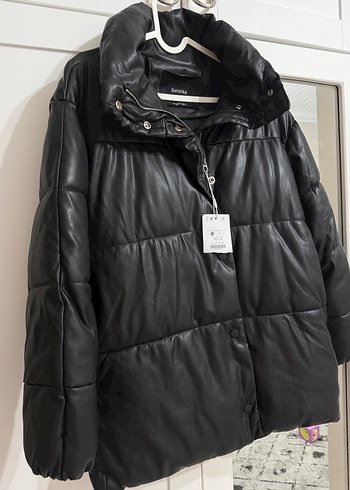 Bershka deri mont - Görsel 13