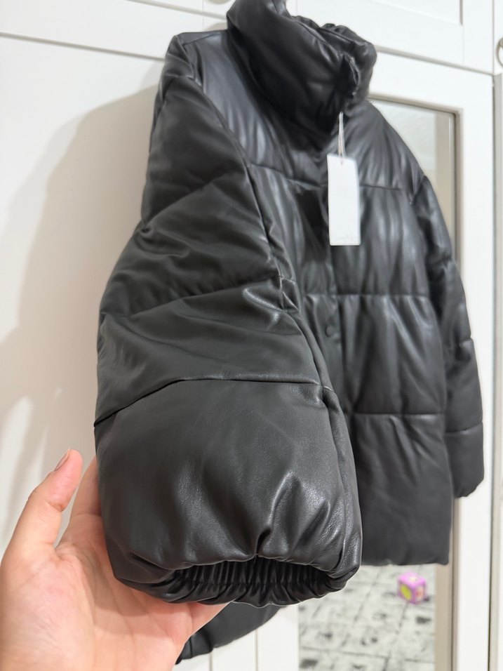 Bershka deri mont - Görsel 5