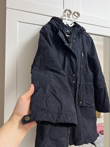 Mavi jeans parka - Görsel 7