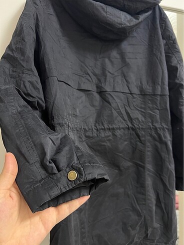 Mavi jeans parka - Görsel 10