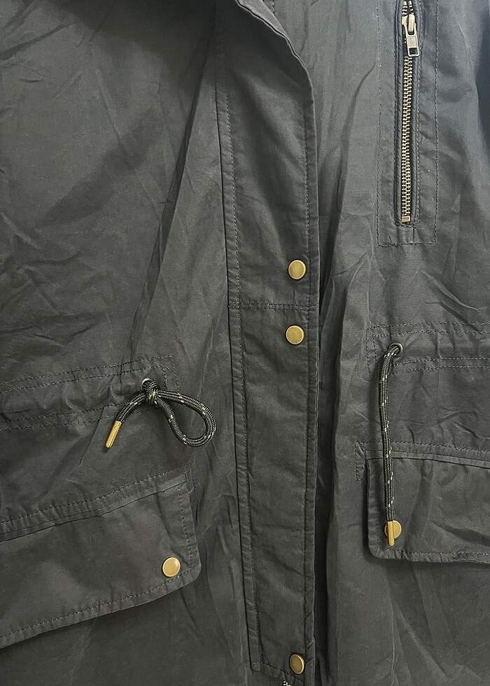 Mavi jeans parka - Görsel 5