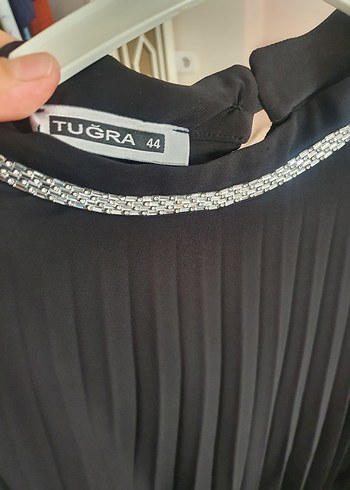 42 Beden Uzun Siyah Pilili Gotik Elbise