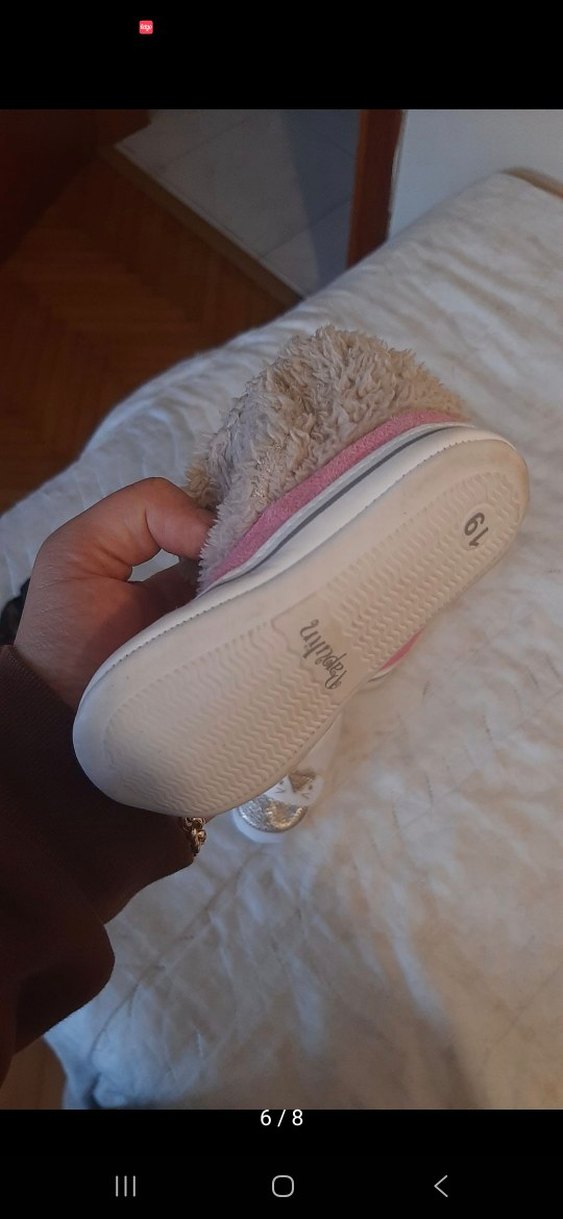 Beyaz Kız Çocuk İlk Adım Ayakkabısı Velcro - Görsel 3