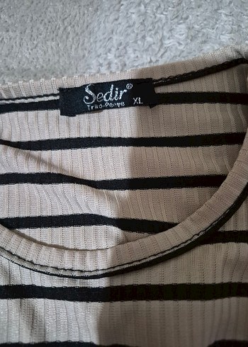 krem rengi çizgili takım - Görsel 3