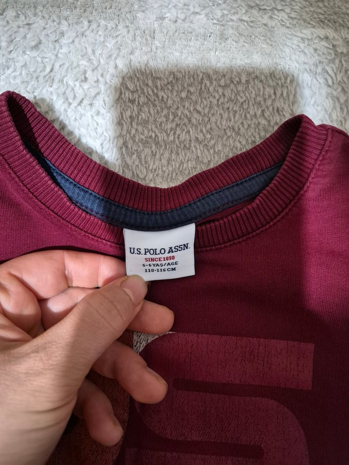 Bordo Baskılı Erkek Çocuk Sweatshirt - Görsel 2