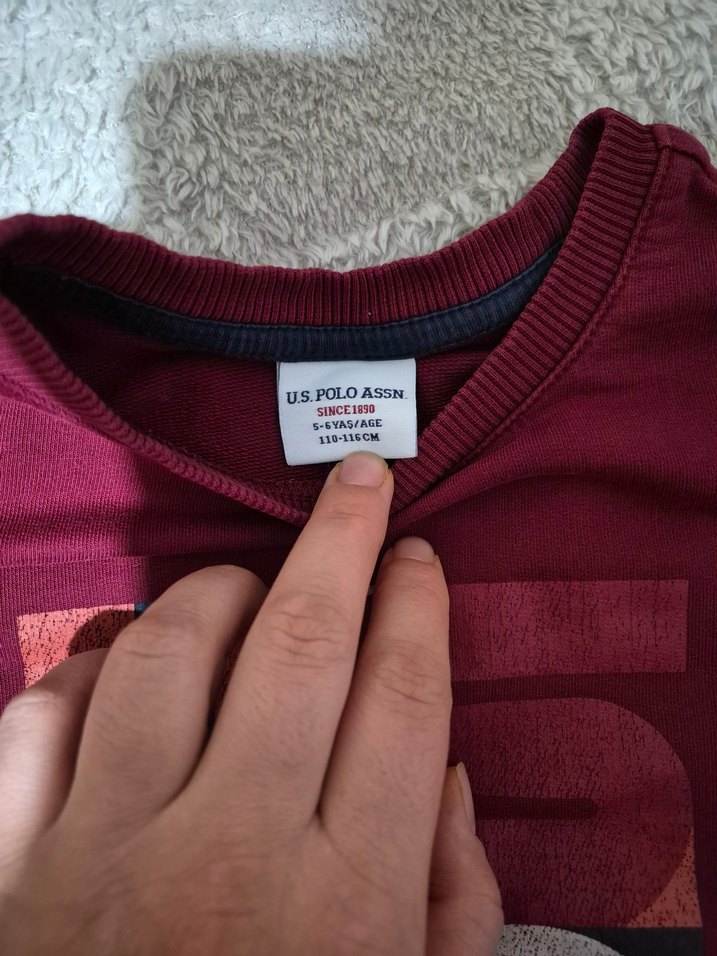 Bordo Baskılı Erkek Çocuk Sweatshirt - Görsel 4