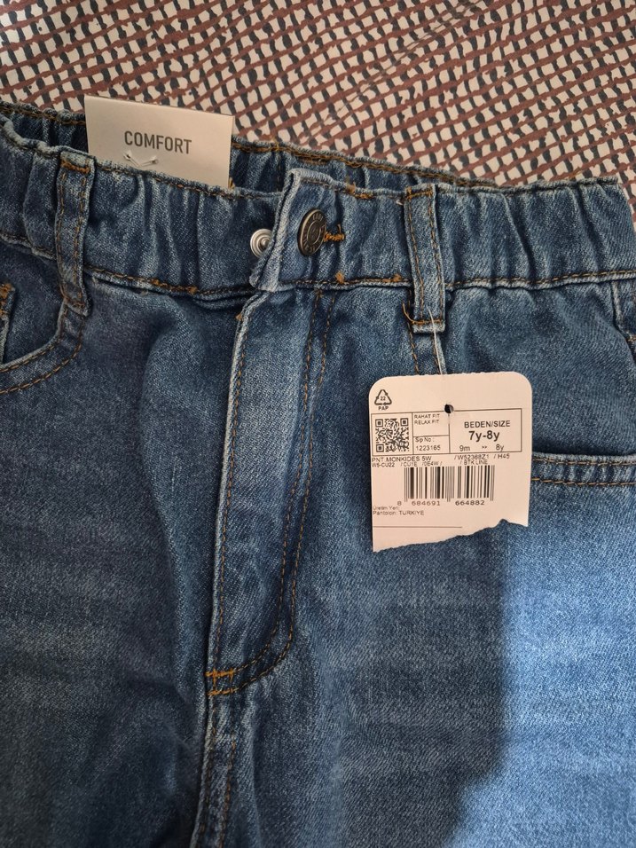 Erkek Mavi Bol Kesim Jean Pantolon - Görsel 2