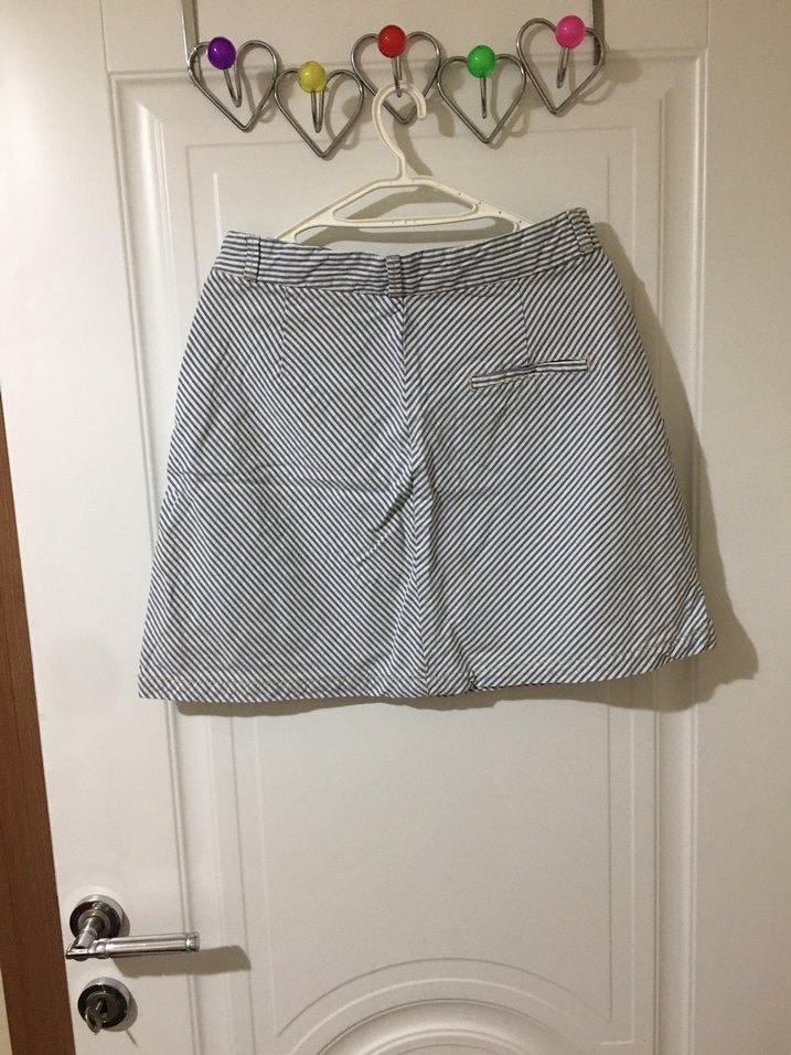 Çizgili Pamuklu Midi Etek - Görsel 2