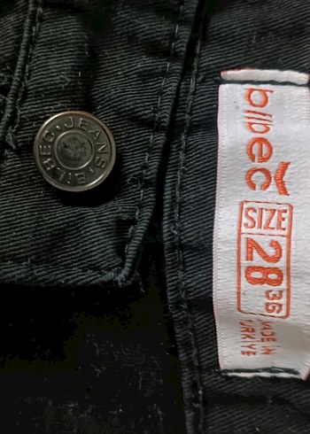 Siyah Loose Fit Midi Kadın Kot Pantolon - Görsel 4