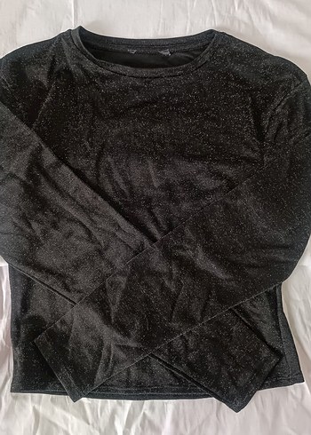 Siyah Uzun Kollu Basic Kadın Kazak - Görsel 2