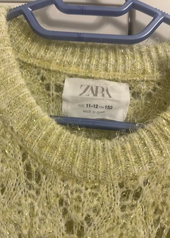 Sarı Örgü Kadın Kazak - Görsel 3